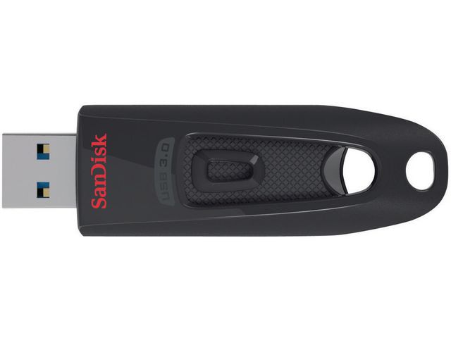 SanDisk USB-Minne, Ultra USB 3.0-flashenhet 128 GB, svart, st