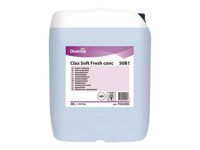Clax Sköljmedel Soft Fresh högkons. 20l, flaska om 20 l