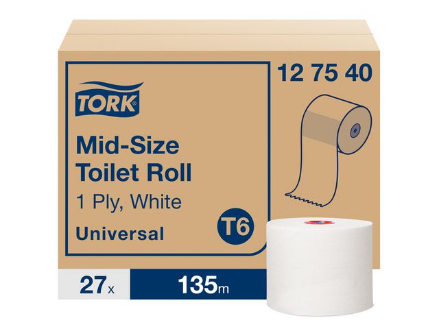 Tork Toalettpapper Universal T6 1-lag, fp om 27 x 135 m