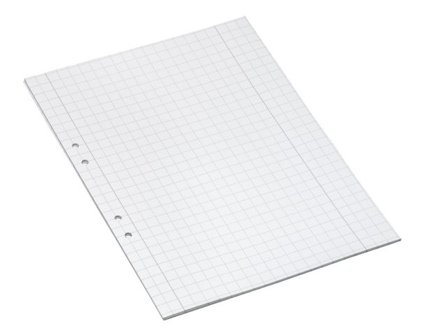 Bantex Lösblad A4 rutat 10x10mm hålat, fp om 500 st