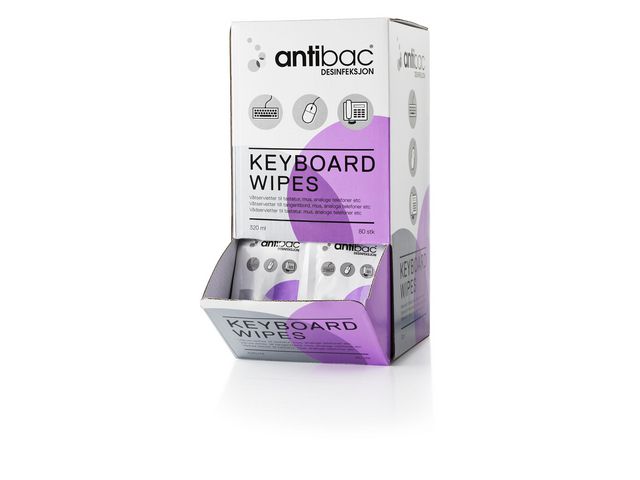 antibac Rengöringsduk Tangentbord, fp om 80 st