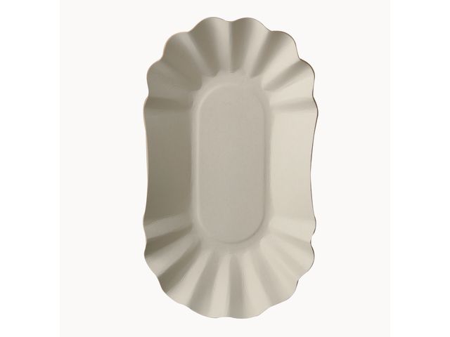 PAPSTAR Tallrik 105x200x35mm vit, fp om 250 st