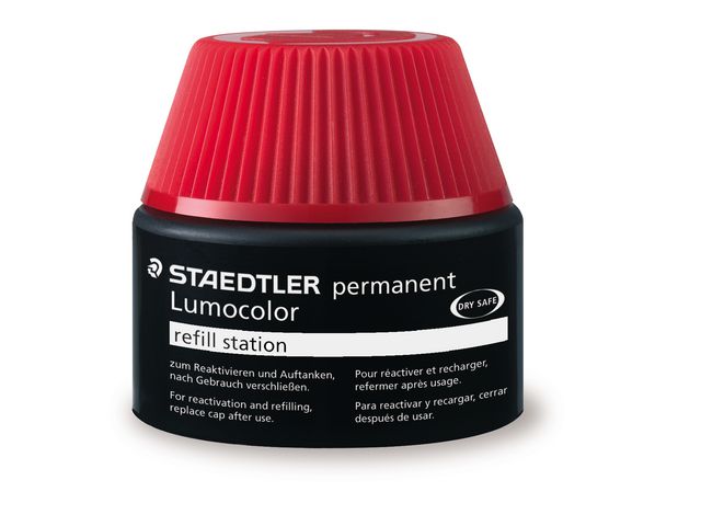 STAEDTLER Lumocolor Refill universal permanent röd, flaska om 15 ml