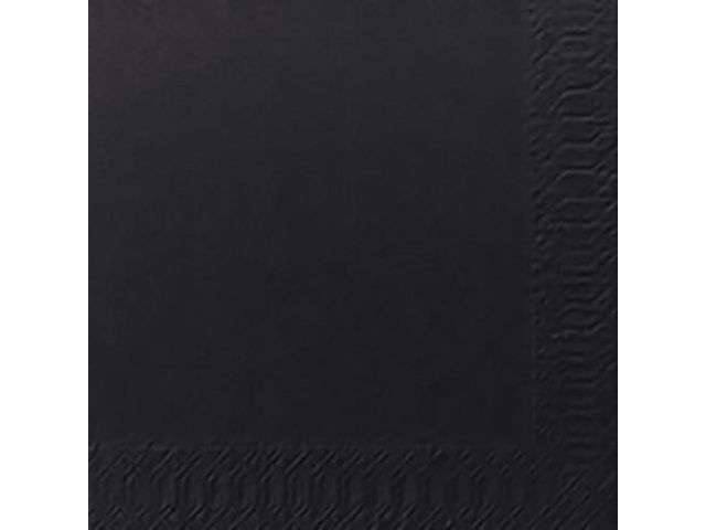 Duni Engångsservett, 3-lagers, enfärgade, ¼-vikt, 24 cm, svart, fp om 250 st