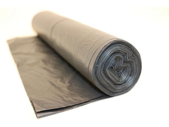 Plastsäck R100% 125L COEX 30my svart, rulle om 25 st