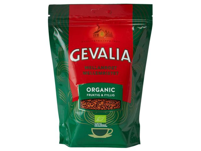 GEVALIA Kaffe snabbkaffe Organic 150g, fp om 150 g