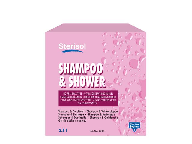 Sterisol Duschtvål Shampoo & Shower 2,5l , flaska om 2.5 l
