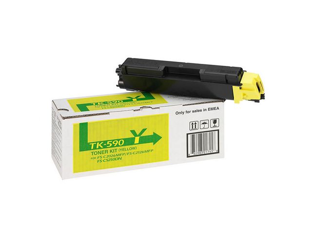 KYOCERA Toner, TK-590Y, gul, singelförpackning, 0T2KVANL, st