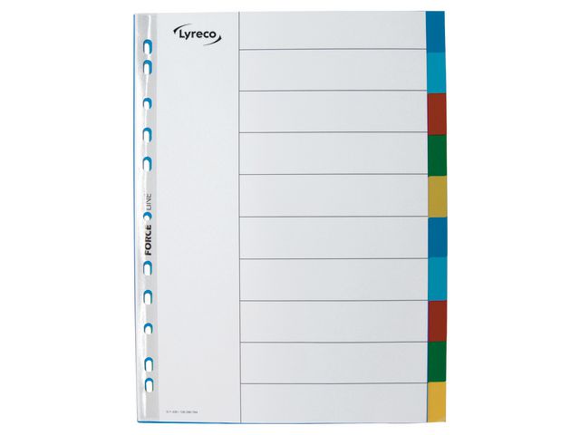Lyreco Plastregister 10-flik PP-plast  A4+, st