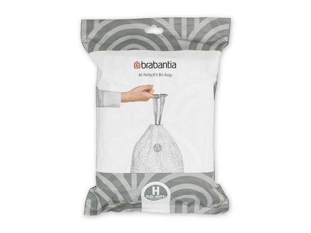 BRABANTIA Avfallspåsar H 50-60L, fp om 40 st