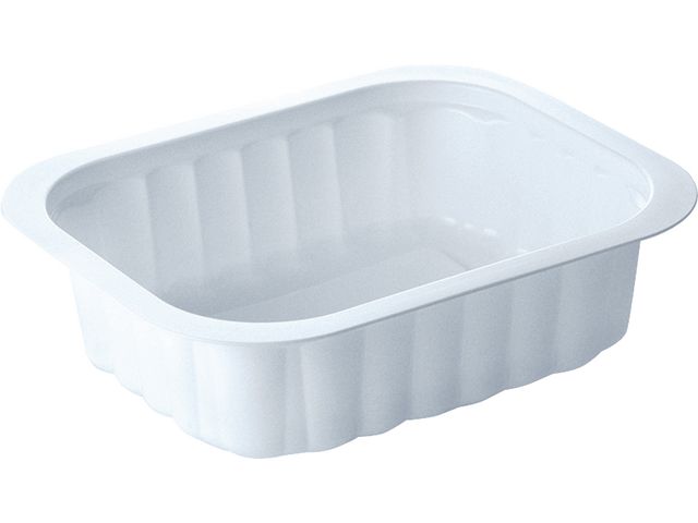 Duni Duniform® plastbehållare för tillbehör, polypropylen, 350 ml, vit, 138 x 114 x 35 mm, fp om 300 st
