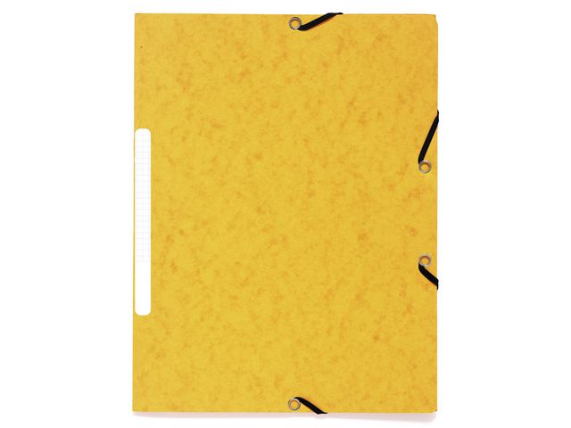 Gummibandsmapp 3-klaff A4 gul, st