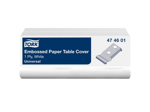 Tork Bordsduk Damast vit 50m, 120cm, rulle om 50 m