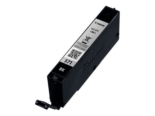 Canon Bläckpatron CLI-571BK (0385C001), svart, singelpack, standardkapacitet, st