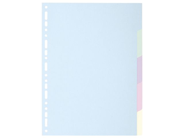 Exacompta Tom avdelare, Forever®, presspan, 5 delar, A4, olika pastellfärger, st