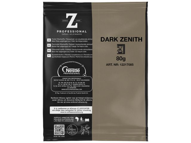ZOEGAS Kaffe Dark Zenith 60x80g, fp om 60 fp