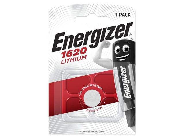 Energizer Batteri Lithium CR1620, kort 1 st