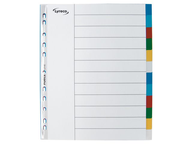Lyreco Plastregister 12-flik PP-plast A4 MAXI, st