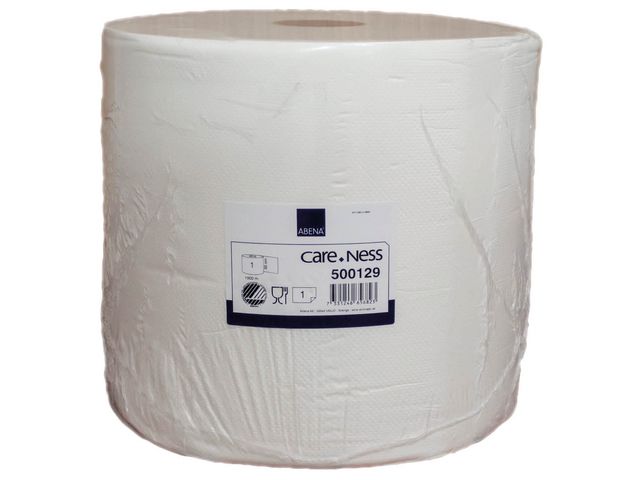 ABENA Papperstorkdukar, CareNess, 295 mm x 1000 m, vit, rulle om 1000 m
