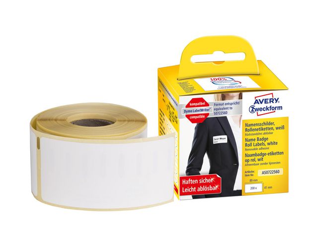AVERY Zweckform Etikett BADGE 41X89mm, fp om 200 st