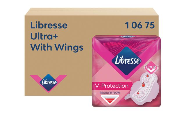 Libresse Binda Ultra+ med vingar Tork Dispenser Refill, fp om 150 st