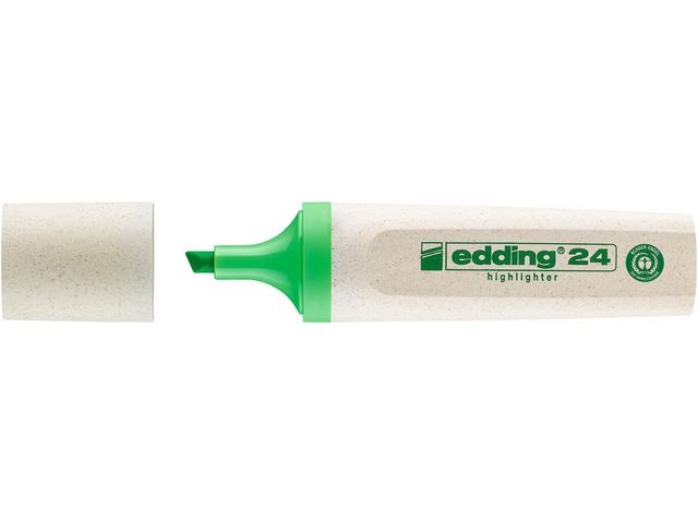 edding Överstrykningspenna, 24 EcoLine, platt pennkropp, mejselformad spets, 2–5 mm linjebredd, grön, st