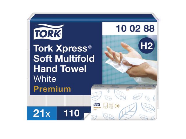 Tork Pappershandduk Premium Xpress Soft H2, fp om 21 x 110 blad