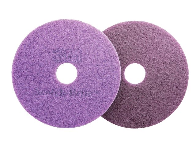 Scotch-Brite Diamantrondell för golvvårdsmaskin, golvrengöringsmedel, lila, st