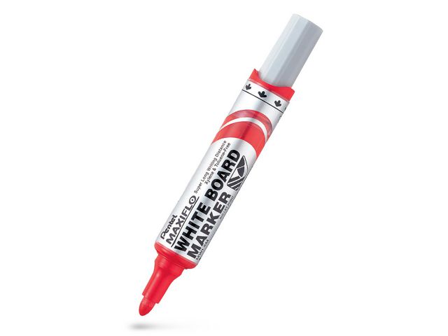 Pentel Whiteboardpenna Maxiflo rund röd, st