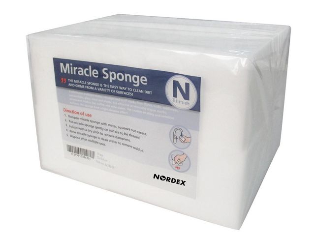 NORDEX Wizzo-mirakelsvamp, stor städsvamp, polyester, vit, fp om 10 st