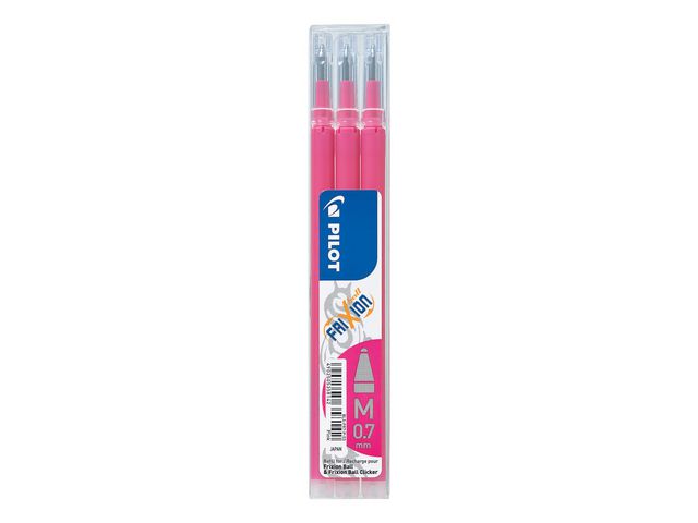Pilot Refill Frixion 0,7mm rosa 3/FP, fp om 3 st