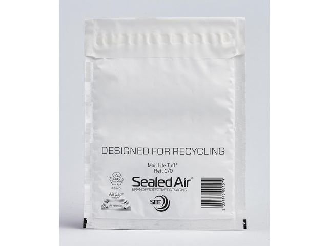 Mail Lite Tuff® Bubbelpåse C/0 150x210mm självhäftande, fp om 100 st
