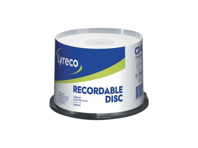Lyreco CD-R LYRECO 700MB 50/FP, fp om 50 st