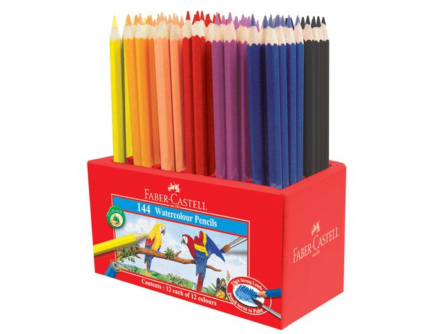 Faber-Castell Akvarellpenna sexkantig pennkropp, o12x12 färger, fp om 144 st