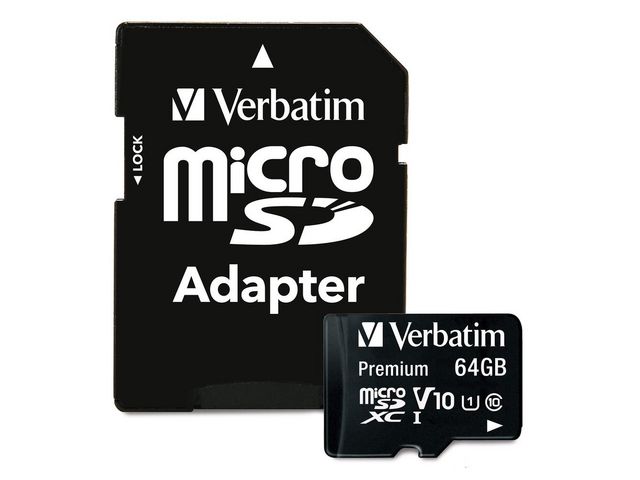 Verbatim Minneskort Micro SDXC 64GB CL10, st