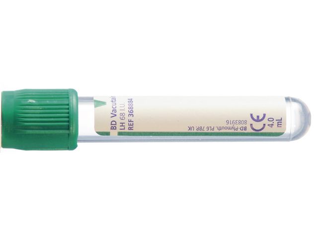 VACUTAINER Provrör Grön Li-Hep 4/5ml 100/FP, fp om 100 st