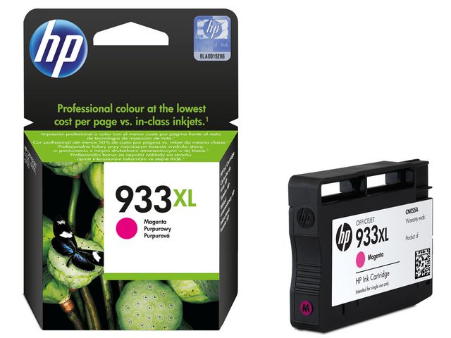 HP Bläckpatron, 933XL, CN055AE, magenta, singelförpackning, hög kapacitet, st