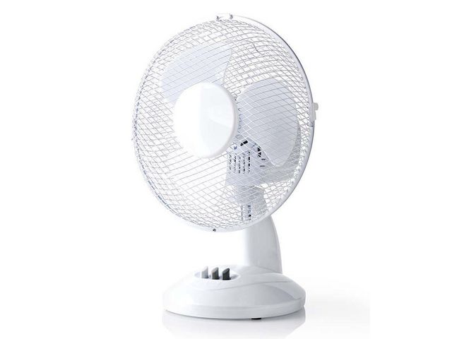NEDIS Bordsfläkt 23 cm 22 W Plast Vit, st