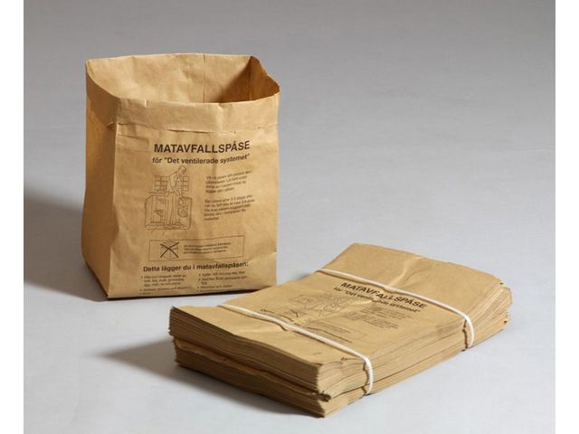 SAN SAC Matavfallspåse papper 9L, fp om 80 st