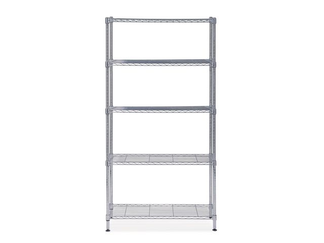 Alba Hylla 5 hyllplan 200x90x35 kromad metall, st