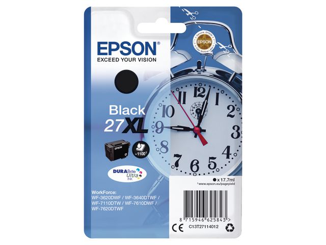 Epson Bläckpatron C13T27114012 XL Svart, kort 1 st