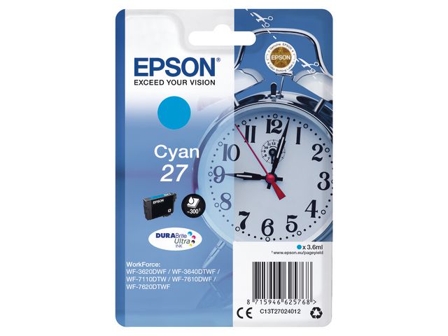 Epson Bläckpatron C13T27024012 Cyan, st