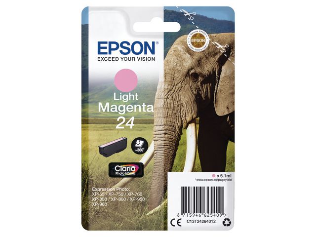 Epson Bläckpatron C13T24264012 Magenta, st