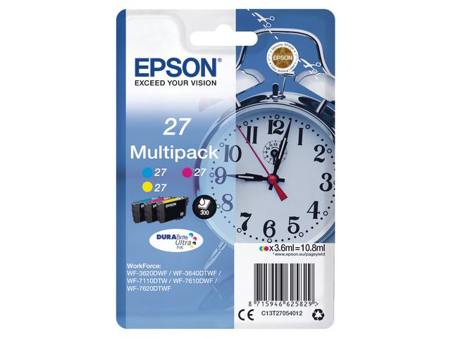 Epson Bläckpatron C13T27054012 Multi3/FP, fp om 3 st