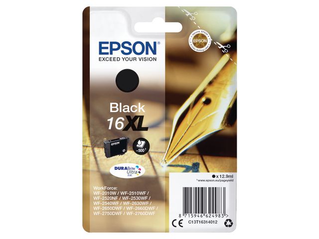 Epson Bläckpatron C13T16314012 Svart, st