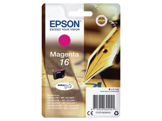 Epson Bläckpatron C13T16234012 Magenta, st