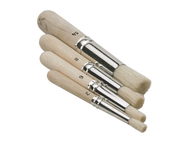 PLAYBOX Schablonpenselset 4/FP, fp om 4 st