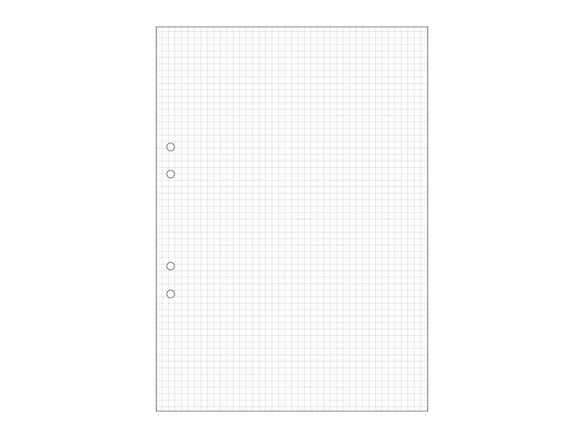 Lösblad A4, vitt 70g hålat papper, rutat 5x5mm, fp om 500 st