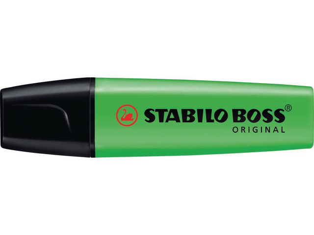 STABILO Överstrykningspenna BOSS Original grön snedskuren spets 2+5mm, st