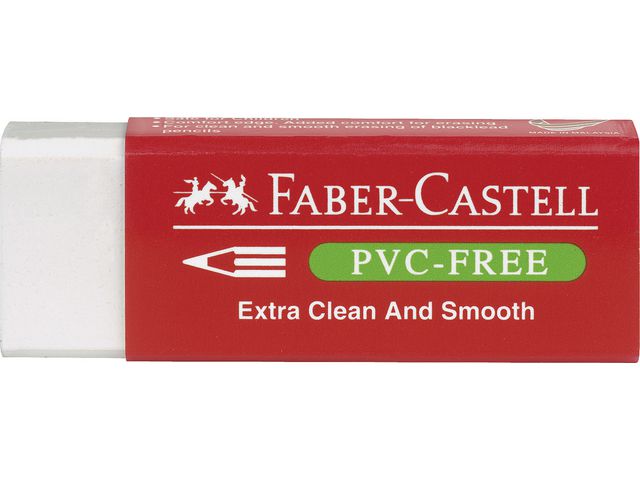 Faber-Castell Radergummi plast Pvc-Fri vit, st